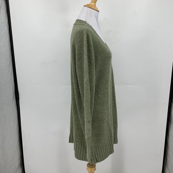 Linea by Louis Dell'Olio Sweater Women M Medium Ivy Knitted V Neck Jumper Ribbed - Picture 4 of 10